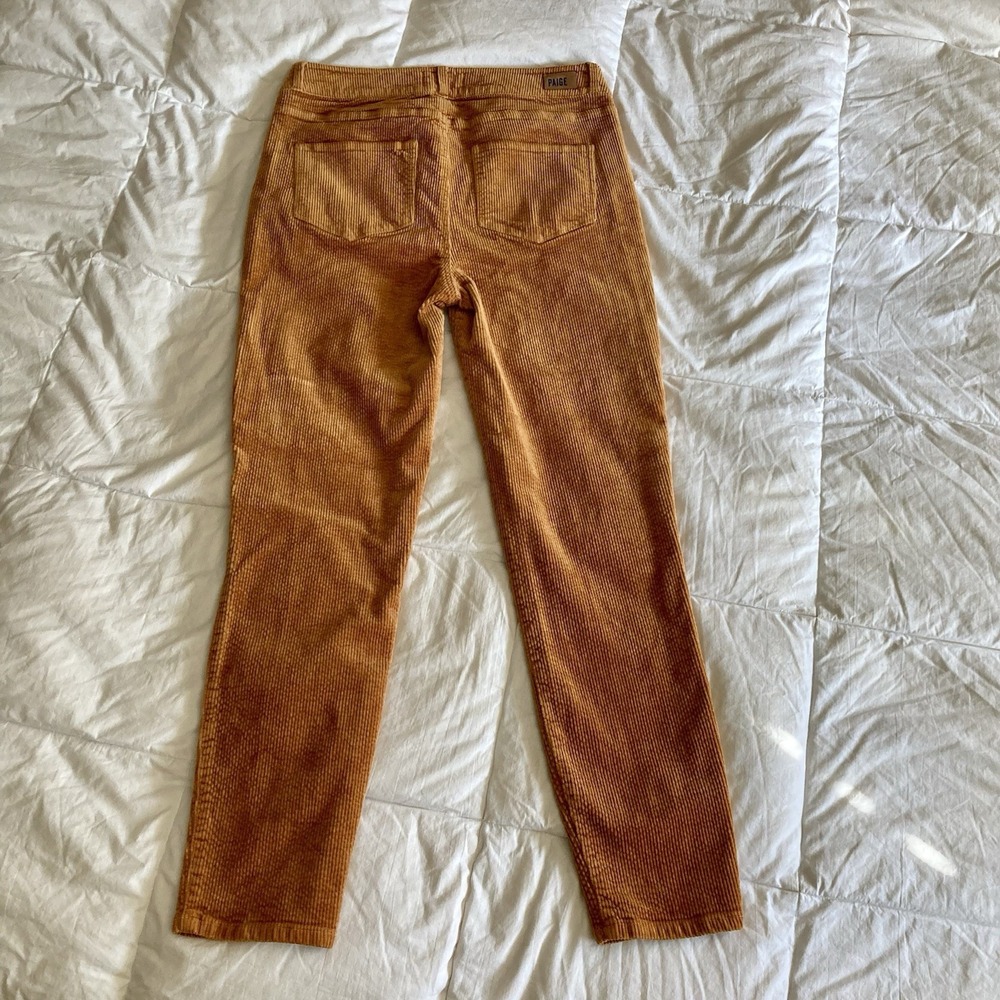 Paige Hoxton Ankle Skinny Corduroy Pants Marigold Womens 29 Fall Boho Indie EUC - Picture 10 of 16